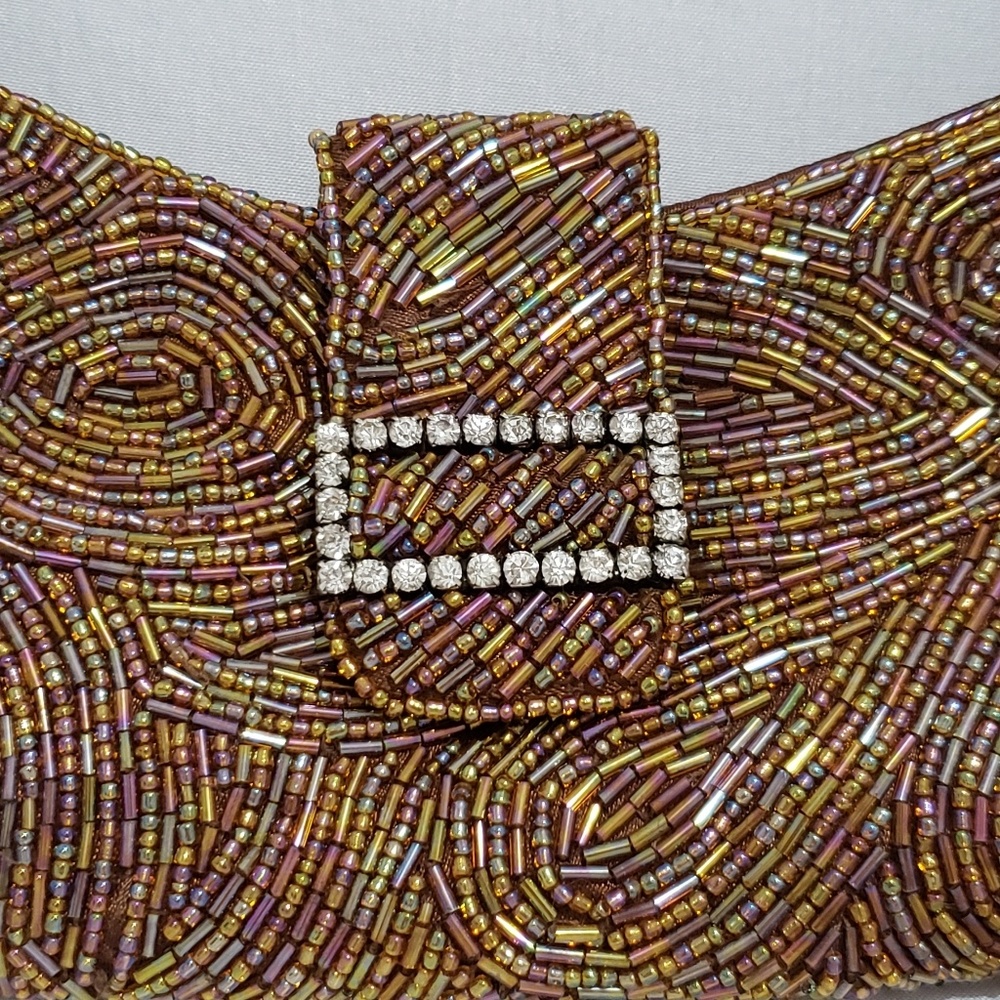 Rhinestone And Beaded Micro Purse